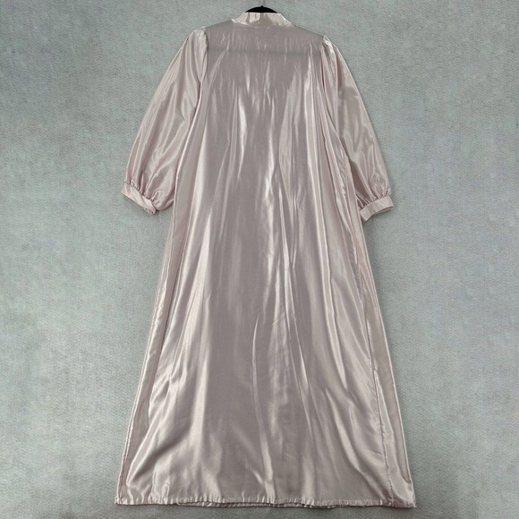 Vintage Ilise Elise Stevens Satin Ruffle Cottage Core Victorian Night Gown LARGE - Picture 2 of 16